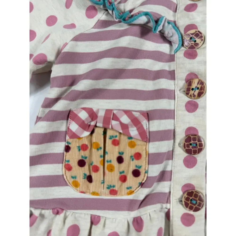Matilda Jane Twinkle Twinkle Hoodie Jacket Ruffle Polka Dot 18-24 Months